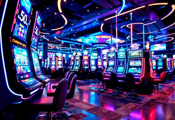 Tampilan studio dealer langsung an138 untuk M-World Championship dengan meja blackjack dan roulette berkualitas tinggi